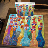 Pieci di puzzle polli felici 1000 pezzi